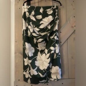NWT MANGO Floral Faux Wrap Skirt
